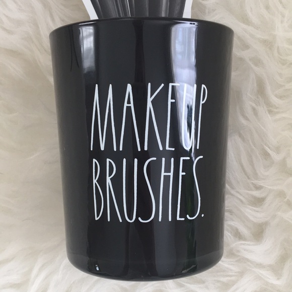 • F R E E • NWT • RAE DUNN Black Makeup Brushes Holder - Picture 11 of 12